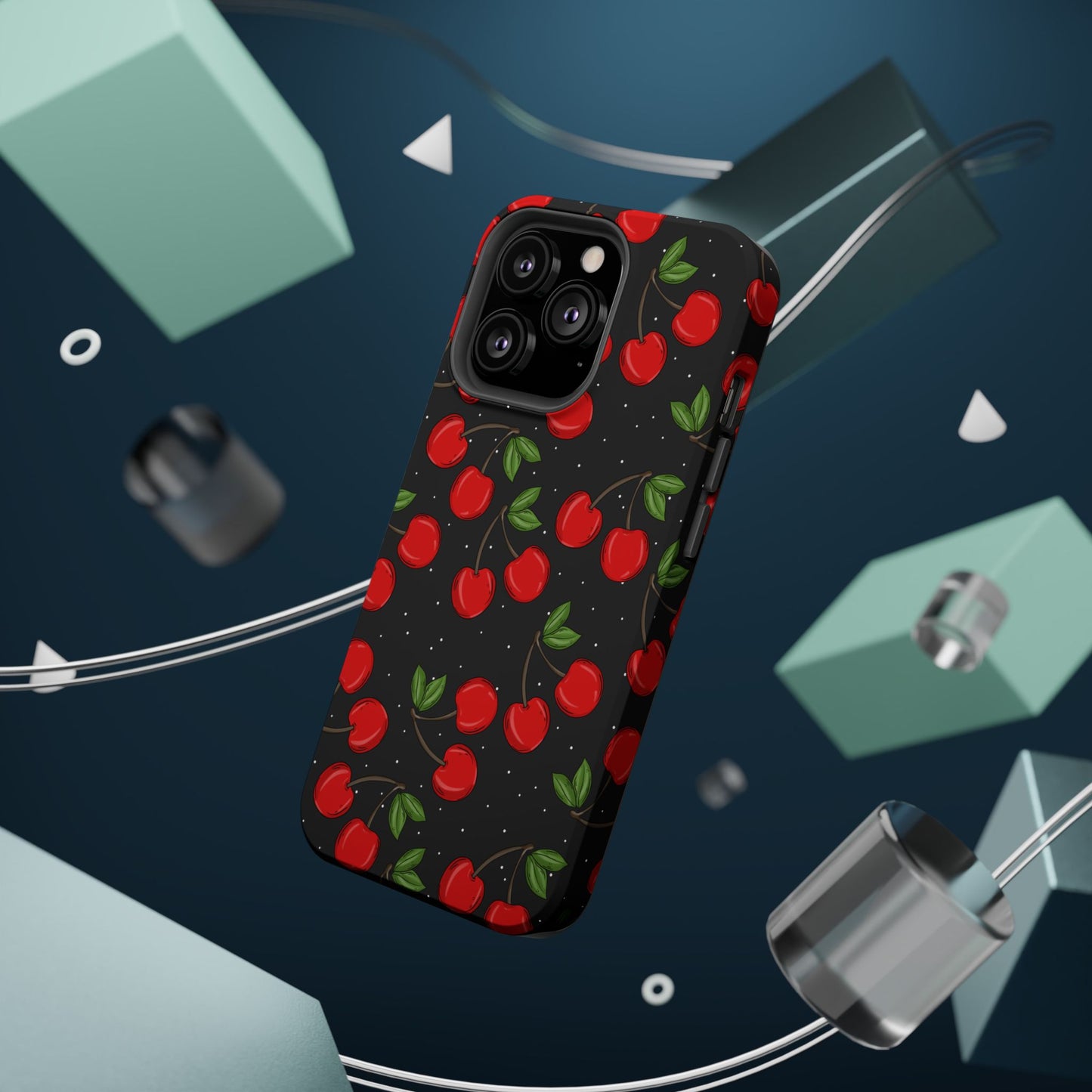 Cherry Pattern Magnetic Impact-Resistant Phone Case