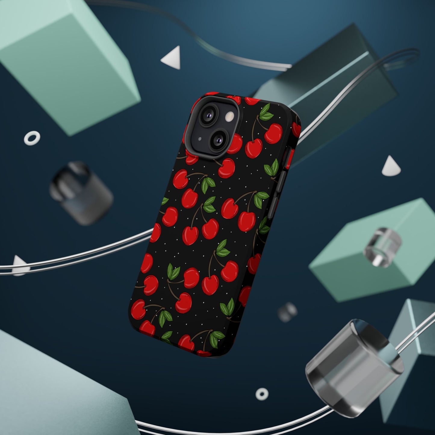 Cherry Pattern Magnetic Impact-Resistant Phone Case