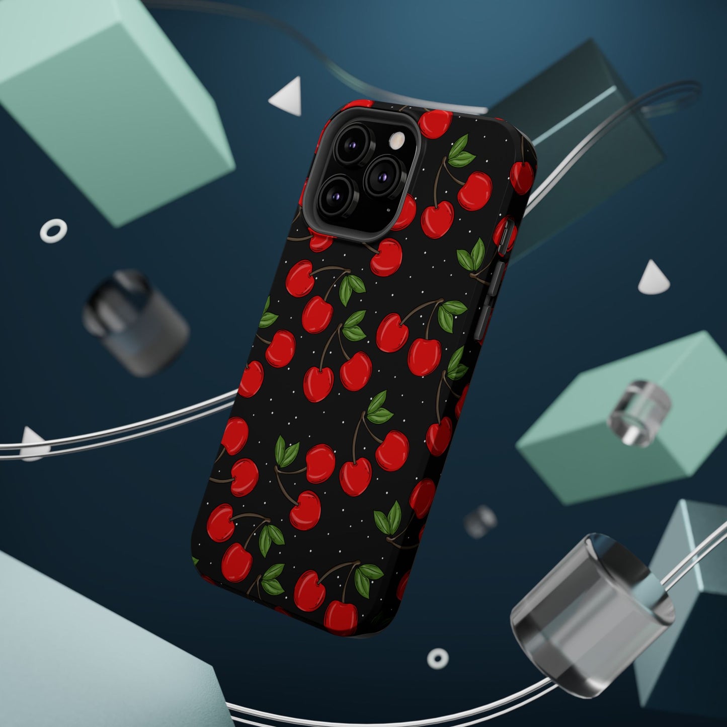 Cherry Pattern Magnetic Impact-Resistant Phone Case